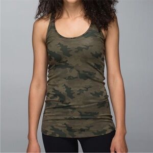 lululemon athletica Green Camo Tank Top